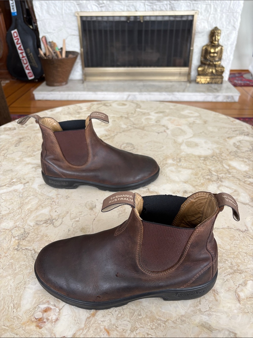 Blundstone Brown Leather Chelsea Ankle Boots - Picture 6 of 13